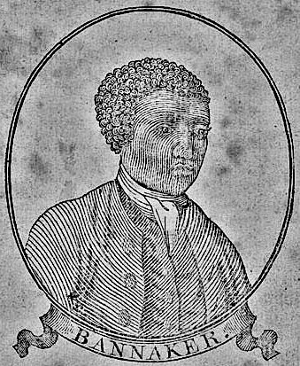 1795 almanac woodcut depiction of Benjamin Banneker