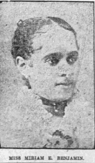 Historical portrait of Miriam E. Benjamin